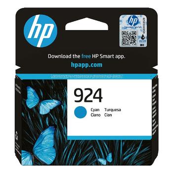 HP 4K0U3NE - originální cartridge HP 924, azurová, 400 stran