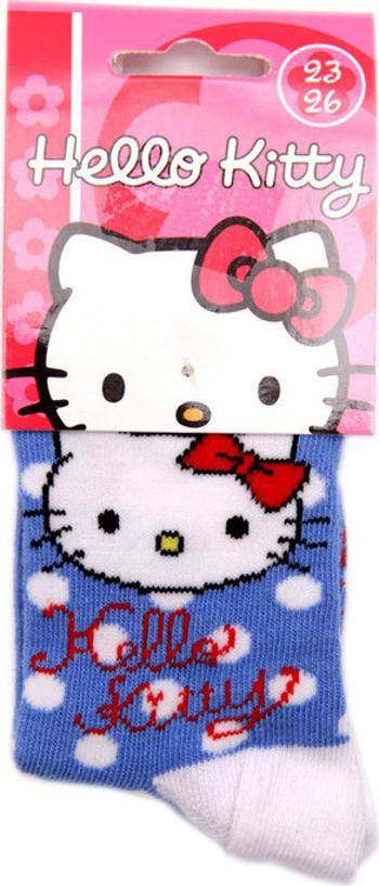 MODRÉ DÍVČÍ PONOŽKY HELLO KITTY Velikost: 27/30