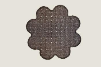 Vopi koberce Kusový koberec Udinese hnědý kytka - 120x120 kytka cm Hnědá