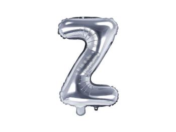 Balón foliový písmeno "Z", 35 cm, stříbrný (NELZE PLNIT HELIEM) - xPartydeco