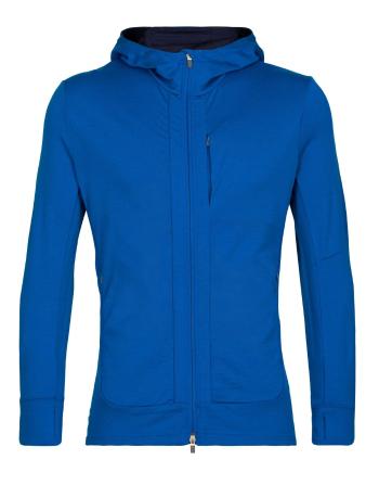 pánská merino mikina s kapucí, zip ICEBREAKER Mens Quantum III LS Zip Hood, Lazurite/Royal Navy (vzorek) velikost: M