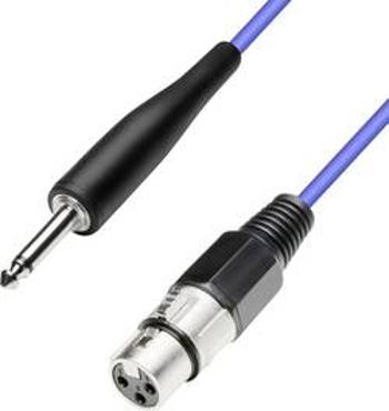 XLR kabel, XLR(F)/jack 6,3 mm,5 m, modrá