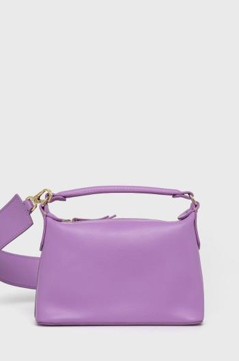 Kožená kabelka Liu Jo fialová barva