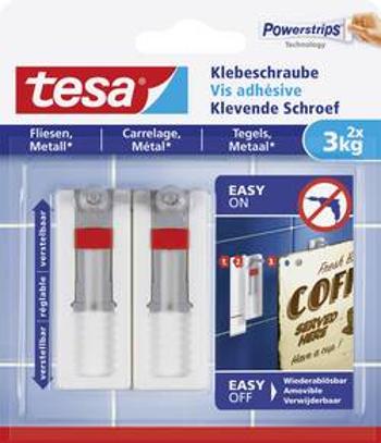 Tesa® lepicí šroub nastavitelný bílá tesa Množství: 2 ks