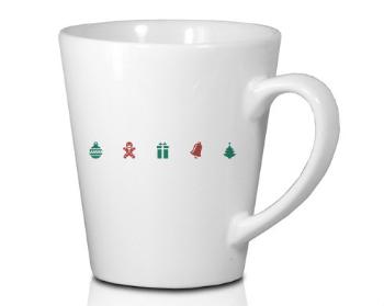 Hrnek Latte 325ml symboly vánoc