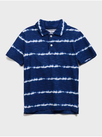 Modré holčičí dětské polo tričko stripe polo shirt GAP