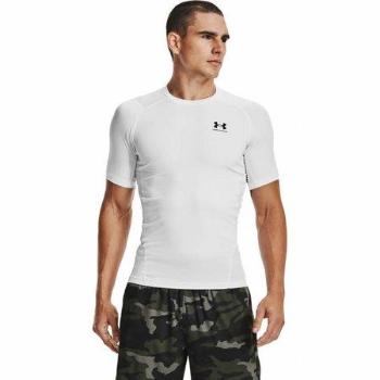 Under Armour Pánské kompresní triko HG Armour Comp SS, Bílá, M