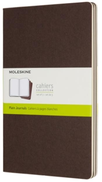 Moleskine - sešity 3 ks čisté, hnědé L