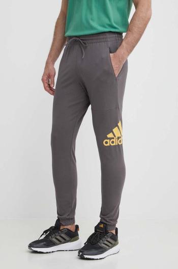 Tepláky adidas šedá barva, s potiskem, IR9989