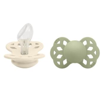 BIBS® Dudlík Infinity 6-18 měsíců Ivory & Sage 2 ks.