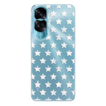 Odolné silikonové pouzdro iSaprio - Stars Pattern - white - Honor 90 Lite 5G