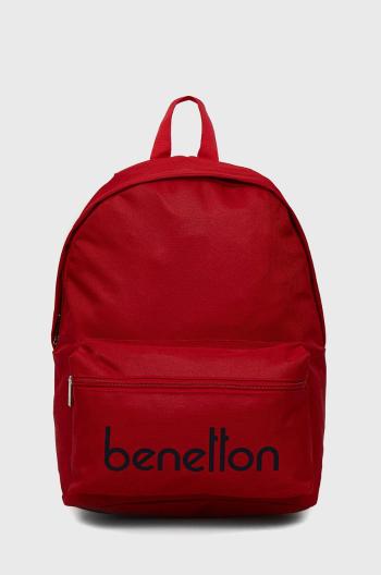 Dětský batoh United Colors of Benetton červená barva, velký, s potiskem