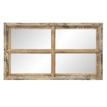 Nástěnné zrcadlo v designu okna s patinou Trystan - 36*3*62 cm 52S204
