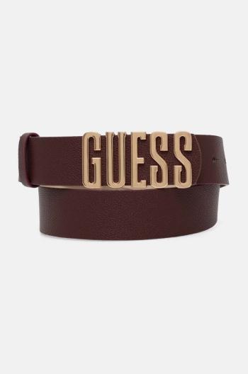 Pásek Guess MERIDIAN dámský, vínová barva, BW9113 P4235