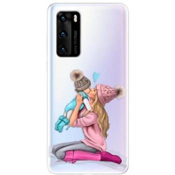 iSaprio Kissing Mom - Blond and Boy pro Huawei P40 (kmbloboy-TPU3_P40)