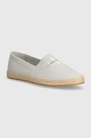 Espadrilky Calvin Klein Jeans ESPADRILLE SLIPON ML šedá barva, YM0YM00935