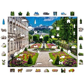Woden City Dřevěné puzzle Palác Mirabell a Salzburský hrad 2v1, 1010 dílků eko (TR 1010-0116-XL)