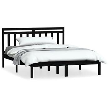 Rám postele černý masivní dřevo 120 × 190 cm Small Double, 3100563 (3100563)