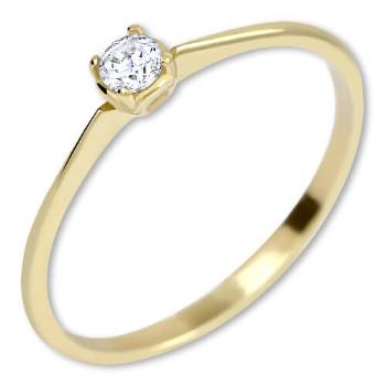 Brilio Zásnubní prsten ze žlutého zlata s krystalem 226 001 01036 50 mm