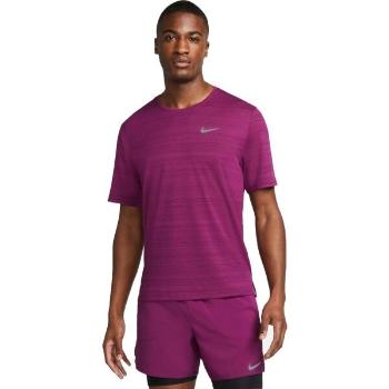 Nike DRI-FIT MILER Pánské běžecké tričko, vínová, velikost L