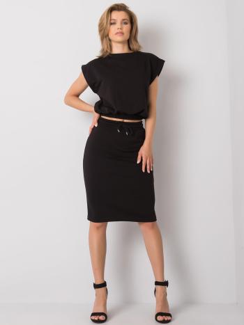 Černý komplet sukně a trička EM-KMPL-596.17X-black Velikost: S/M