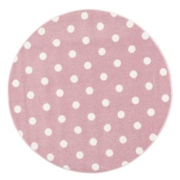LIVONE dětský koberec Kids love Rugs CIRCLE pink / white 160 cm round