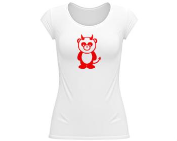 Dámské tričko velký výstřih Panda čertík