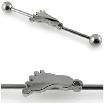 Šperky4U Industrial piercing - stopa - ID01007