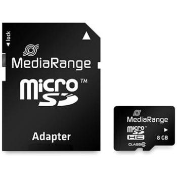 MEDIARANGE microSDHC 8GB Class 10 + SD adaptér (MR957)