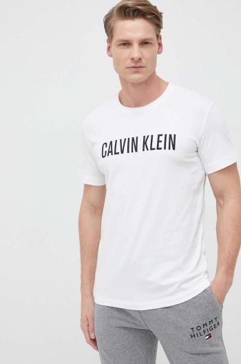 Bavlněné tričko Calvin Klein bílá barva