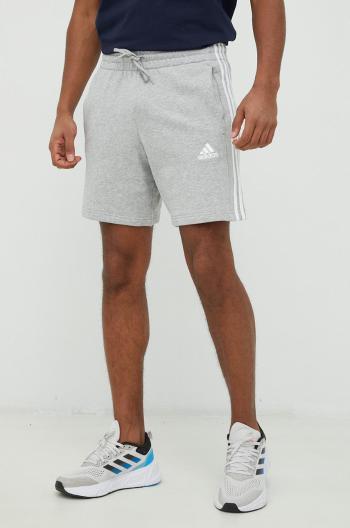 Bavlněné šortky adidas pánské, šedá barva