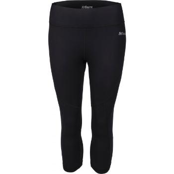 Fitforce SLOANE Dámské 3/4 fitness kalhoty, černá, velikost XS