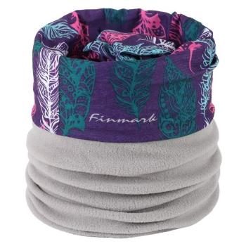 Finmark MULTIFUNCTIONAL SCARF WITH FLEECE Multifunkční šátek s fleecem, šedá, velikost UNI