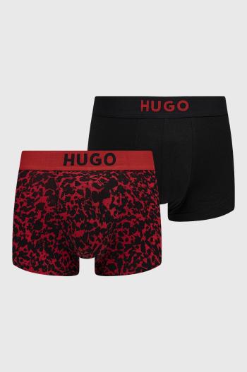 Boxerky HUGO ( 2-pak) pánské, červená barva