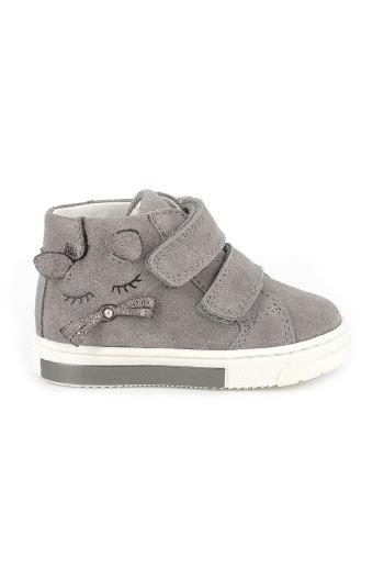 Dětské semišové sneakers boty Primigi šedá barva