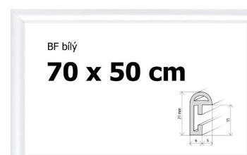 BFHM Plastový rám na puzzle 70x50cm - bílý