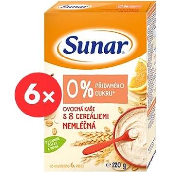 Sunar Ovocná kaše s 8 cereáliemi 6× 220 g (8592084416324)