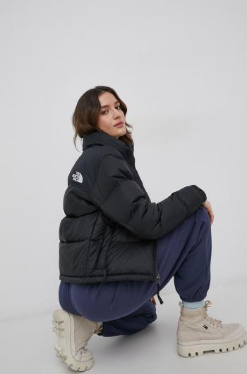 Péřová bunda The North Face 1996 Retro Nuptse Jacket dámská, černá barva, zimní, NF0A3XEOLE41