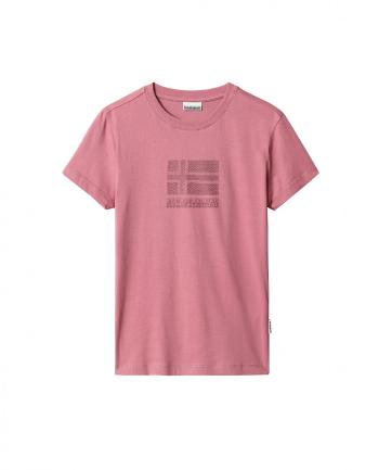 Napapijri NAPAPIJRI dámské růžové tričko SEOLL
