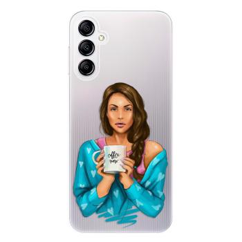 Odolné silikonové pouzdro iSaprio - Coffe Now - Brunette - Samsung Galaxy A14 / A14 5G