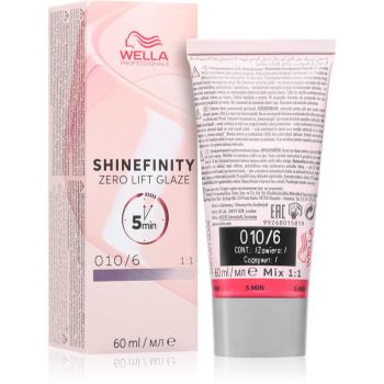 Wella Professionals Shinefinity Zero Lift Glaze demi-permanentní barva na vlasy odstín 010/6 Lavender Flash 60 ml