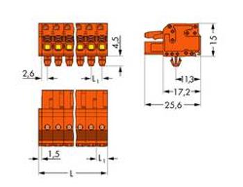 Zásuvkový konektor na kabel WAGO 2231-317/008-000, 87.86 mm, pólů 17, rozteč 5.08 mm, 25 ks