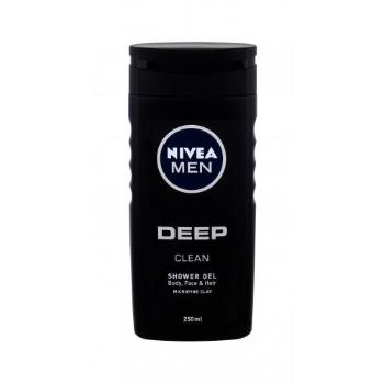 Nivea Men Deep Clean Body, Face & Hair 250 ml sprchový gel pro muže