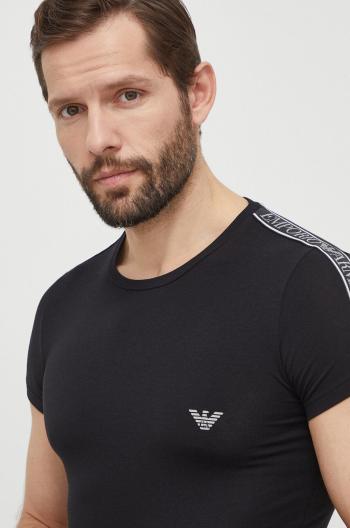 Tričko Emporio Armani Underwear černá barva, s aplikací, 111035 4R523