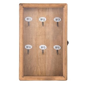 Dřevěná skříňka na klíče -  24*7*38 cm 6H1570