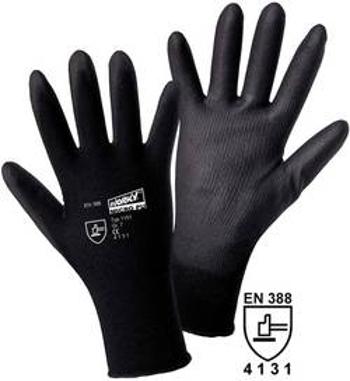 Pracovní rukavice L+D worky MICRO black Nylon-PU 1151-M, velikost rukavic: 8, M