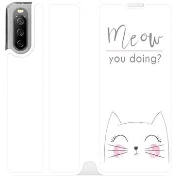 Flip pouzdro na mobil Sony Xperia 10 III - M098P Meow you doing? (5903516727384)