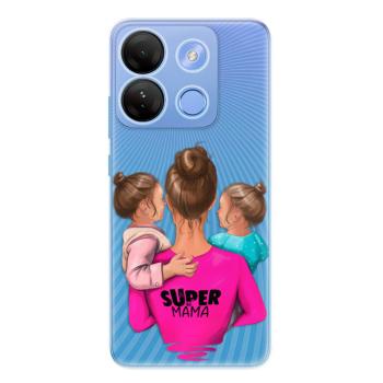 Odolné silikonové pouzdro iSaprio - Super Mama - Two Girls - Infinix Smart 7