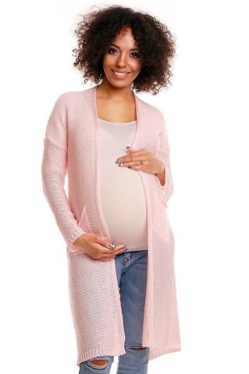 Světle růžový těhotenský kardigan 30048C