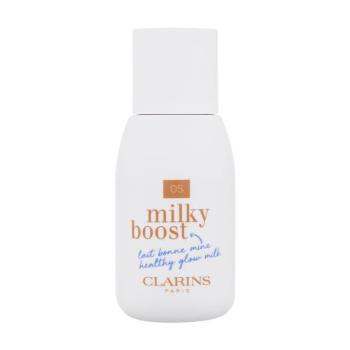 Clarins Milky Boost 50 ml make-up pro ženy 05 Milky Sandalwood na všechny typy pleti; na rozjasnění pleti; na dehydratovanou pleť
